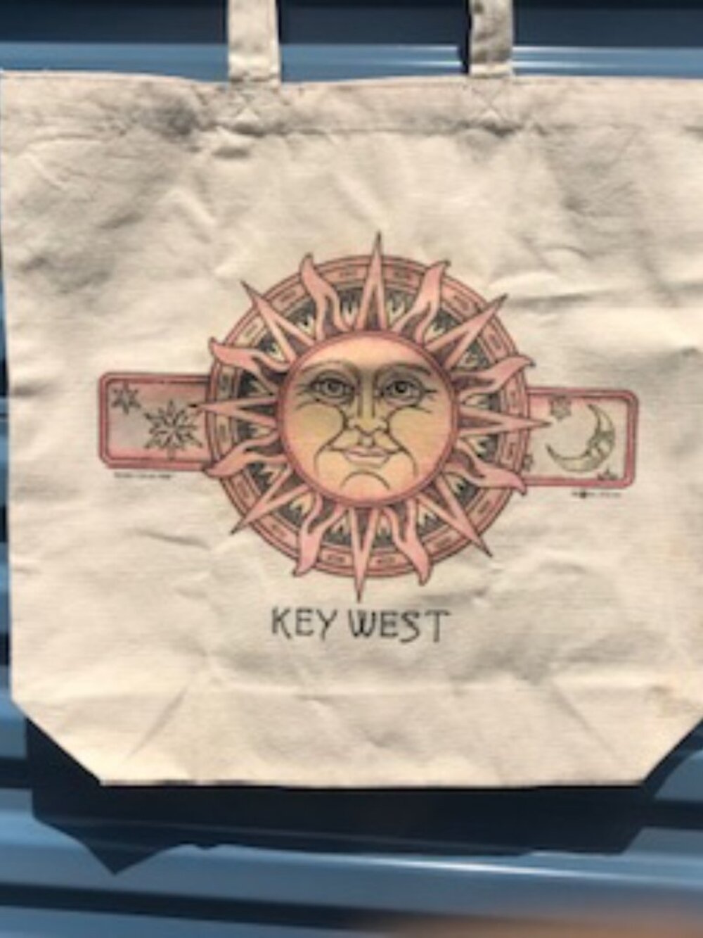 Del Sol Large Tote Bag Shopping . Glows in Sunlight . Key West Florida